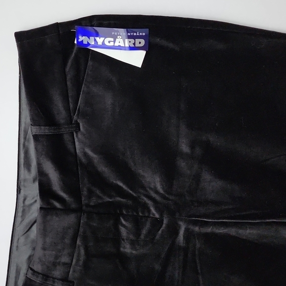 Peter Nygard Women's Grand Luxe Black Velvet Pants Straight  Leg Size 16 - Picture 5 of 15